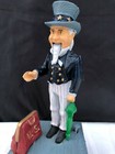 Vintage Cast Iron Mechanical Uncle Sam Coin Mechanical Bank Working - Excellent