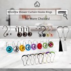 Purple Diamond Crystal Bling Shower Curtain Hooks Rings For Bathroom 12pcs   Met