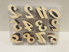 New  2 Inch 196 Pieces Numbers Unfinished Wood 0-9 For Crafts Case Included