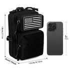 2-pack Tactical Molle Pouch With Flag Edc Tool Waist Pack