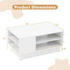 Coffee Table With Storage  2-tier Rectangle Accent Sofa Table With Shelf   Eleva