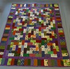 Christmas Snowmen Flannel American Made Upcycled Cotton Whimsical Lap Quilt