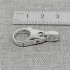Sterling Silver Large Lobster Clasp Rhodium Plated 925 Silver Plain Claw Clasp
