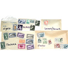 Vintage Stamps International Antique 1910s - 1970s Lot Of 100  Hinged Canceled