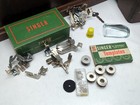 Early Singer Sewing Machine In Wooden Case With Accessories Ak276313 Electric 