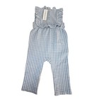 Janie And Jack Baby Girl Blue White Checkerboard Jumpsuit 12 To 18 Months