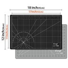 Ecraft Self Healing Cutting Mat 18x12 Inch A3  5-ply 18 l X 12 w  Grey black
