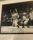 Vintage Autographed Photo Of Joltin Joe Dimaggio Yankee Clipper Framed Mancave