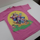 Disney Vintage Mickey Minnie Donald Goofy Pluto T Shirt Mens Medium Pink 90s Tee