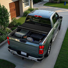 Soft Roll Up Truck Bed Tonneau Cover Compatible With 2002-2024 Dodge Ram 1500  1