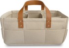 Chic Tan Diaper Caddy Organizer With 8 Pockets   4 Dividers For Baby Care