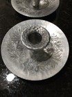 Two Vintage Mid Century Aluminum Candle Holders In Bamboo Pattern By Everlast