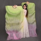 1pcs 1 5m 1 8m Left right Hand Bamboo Belly Dance Silk Fan Veil Gradient Color