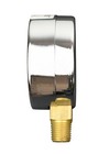 2-1 2  Pressure Gauge - Chrome Plated Steel Case  1 4 npt  Lower Mnt  300 Psi