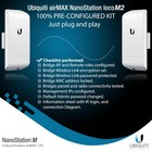 Wireless Bridge Ubiquiti Locom2 Pre-configured  Bundle Of 2 Ubiquiti Nanostation