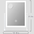 Lighted Makeup Mirror  17 2 x13 6  Hollywood Vanity Mirror With Lights  Three   