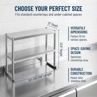 Kuarbarr Stainless Steel Over Oven Shelf 2 Tier Commercial Metal Rack