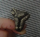 Vintage Style Solid Brass Frog Ring Tiger Stripe Design  20mm  Us 10