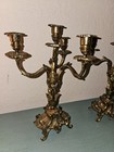 Antique Pair Of 19th Century French Rococo Bronze Candelabras  Ornate     