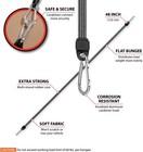 48-inch Flat Bungee W  Carabiner - Heavy Duty  Securely Fasten And Tie Down 