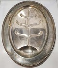Vintage Silver Plated Copper Meat Platter By English Silver Company 22x16 5x1