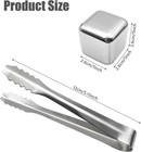 8 Pcs Stainless Steel Ice Cubes Drinks Reusable Stainless Wine Ice Tong Whiskey