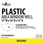 37 In  X 12 In  Round Plastic Window Well Free Shipping