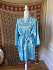 Maruky Kyoto Tokyo Japanese Womens Medium Vintage Satin Short Kimono Asian Robe