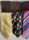 Mixed Lot Of 9 Vintage   Modern Men s Neck Ties  Faconnable  Xmi Platinum  Gant