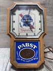Vintage Pabst Blue Ribbon Clock Bar Sign  Lights Up Clock Mech Not Working