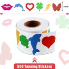 Crtiin Roll Of 500 Pieces Tanning Stickers For Body Sunbathing Tanning Bed Stick