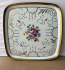 Rare Kpm Handpainted Porcelain Square Serving Platter - W gold Trim