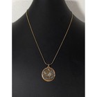 Vintage Avon Cancer Horoscope Zodiac Medallion Necklace Gold Tone 20  Star Signs