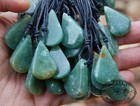 Faceted Tear Drop Necklace In Lemon Princesa Verde Limon Guatemalan Jadeite Jade