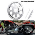 Chrome Outer Rear Pulley Cover Insert For Harley Heritage Softail Classic 00-06