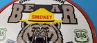 Vintage Forest Service Sign - Smokey The Bear Axes Gas Pump Porcelain Sign