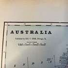 Antique Australia Map 14  X 22  George F Cram Vintage Aussie Australian