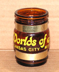 Vintage Worlds Of Fun Amusement Park Barrel Shot Glass Souvenir Kansas City Mo