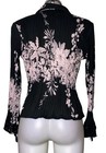 Y2k 90s Womens Victorian Black Lace Whimsigoth Coquette Vampy Top Sz L xl 