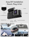 Dash Cam 1080p Hd Car Dvr Video Recorder Front  rear  inside Camera Night Vision