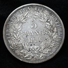 1850 France Paris 5 Francs Large Silver Coin