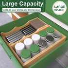 Bamboo Knife Drawer Organizer   Utensil Storage Box Set     2 Piece Kitchen Holder