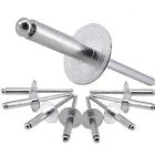 100 Pcs Large Flange Aluminum Pop Rivets 3 16  X 3 4  Big Head Steel