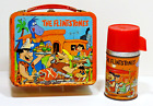 Vintage The Flintstones   Dino 1962 Metal Lunchbox thermos Red Lid Aladdin Nice 