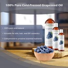 Grapeseed Oil Cold Pressed 100  Pure Natural Carrier For Skin Face Hair Massage
