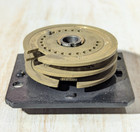 Antique Safe Combination Lock Dial Vault Door Wheel Hand-change Brass On Plate