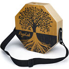 Pogolab Cajon Portable Travel Wooden Drum With Adjustable Strap Two-tone 