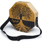 Portable Cajon 11 6  Wooden Drum Two-tone Cajon With Strap For Travel Outdoor