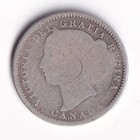 Canada 1896 Ten Cents Dime Queen Victoria  925 Silver Coin - G