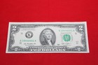 Two Dollar Bill Uncirculated Crisp  2 Notes Sequential Order Protective Sleeve